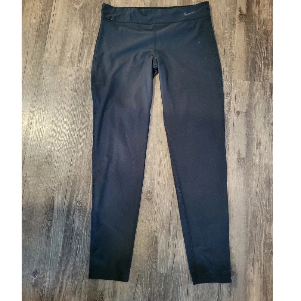 Nike Womens Dri-FIT Running Training Leggings Black Size Large 539780-010